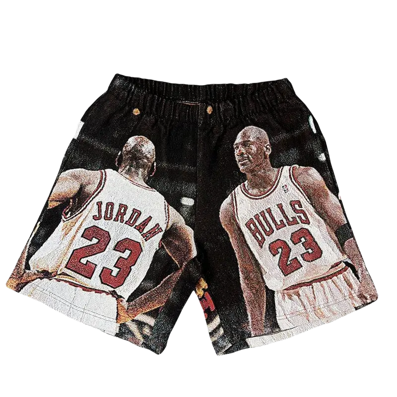 BLACK MJ TAPESTRY SHORTS Tapestryifeel