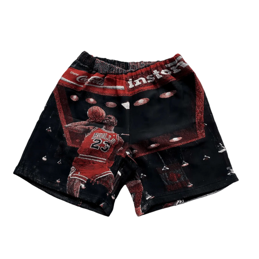 RED MJ DUNK TAPESTRY SHORTS Tapestryifeel