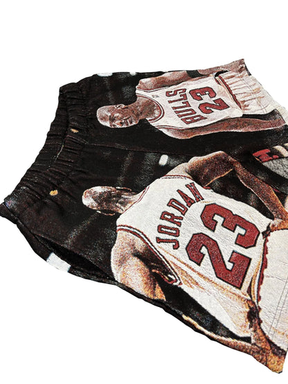 BLACK MJ TAPESTRY SHORTS Tapestryifeel