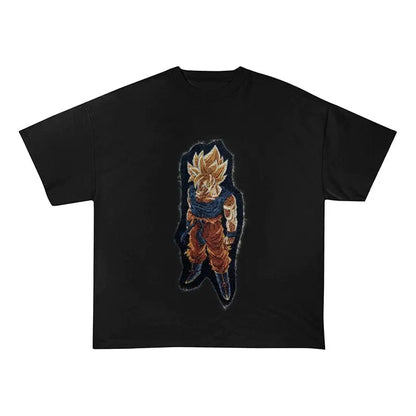 RDMCLOTHINGART tapestry hoodie SperSaiyan HEAVY COTTON TEES-8168