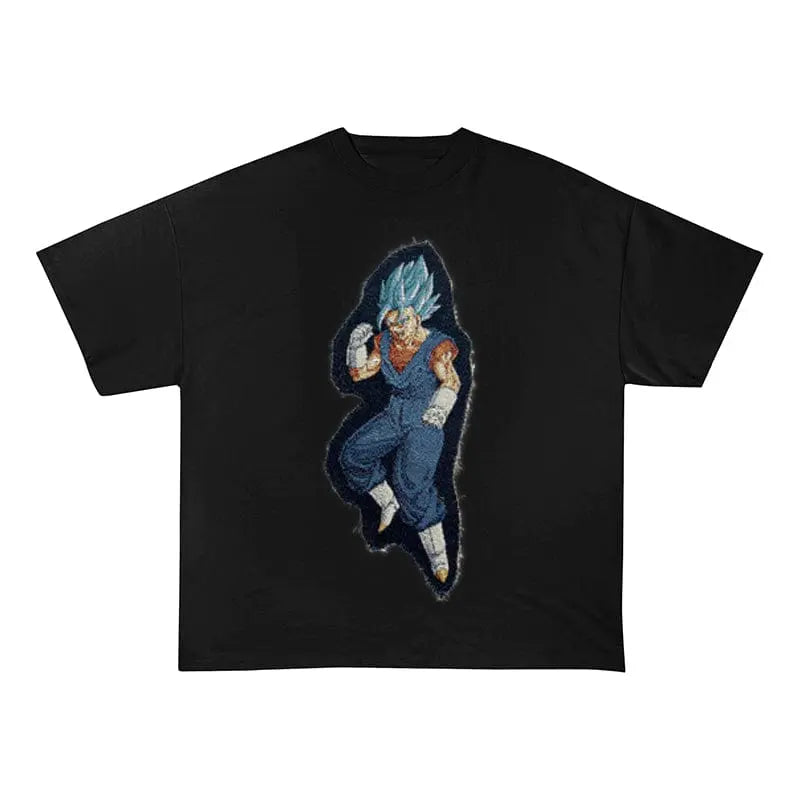 RDMCLOTHINGART tapestry hoodie SuperSaiyanBlue HEAVY COTTON TEES-8160